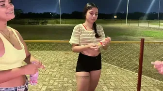 I fuck with my friend after eating ice cream in the park