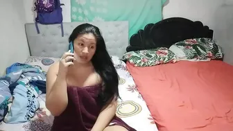 I asked my stepbrother for a delicious massage, he ends up fucking me and leaving my ass full of milk