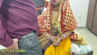 2023 karwa chauth desi biwi ko husband ne gift mein diya Mota Lund (couple sex)