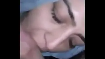 our new girl in turban can't get enough of blowjob